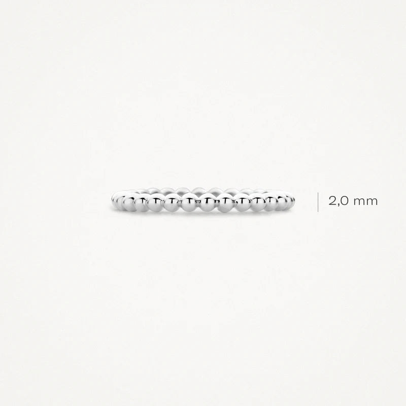 Blush witgouden ring bolletjes