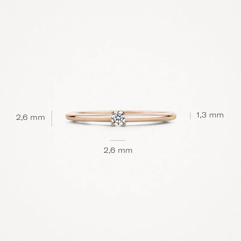 Blush ring met zirkonia