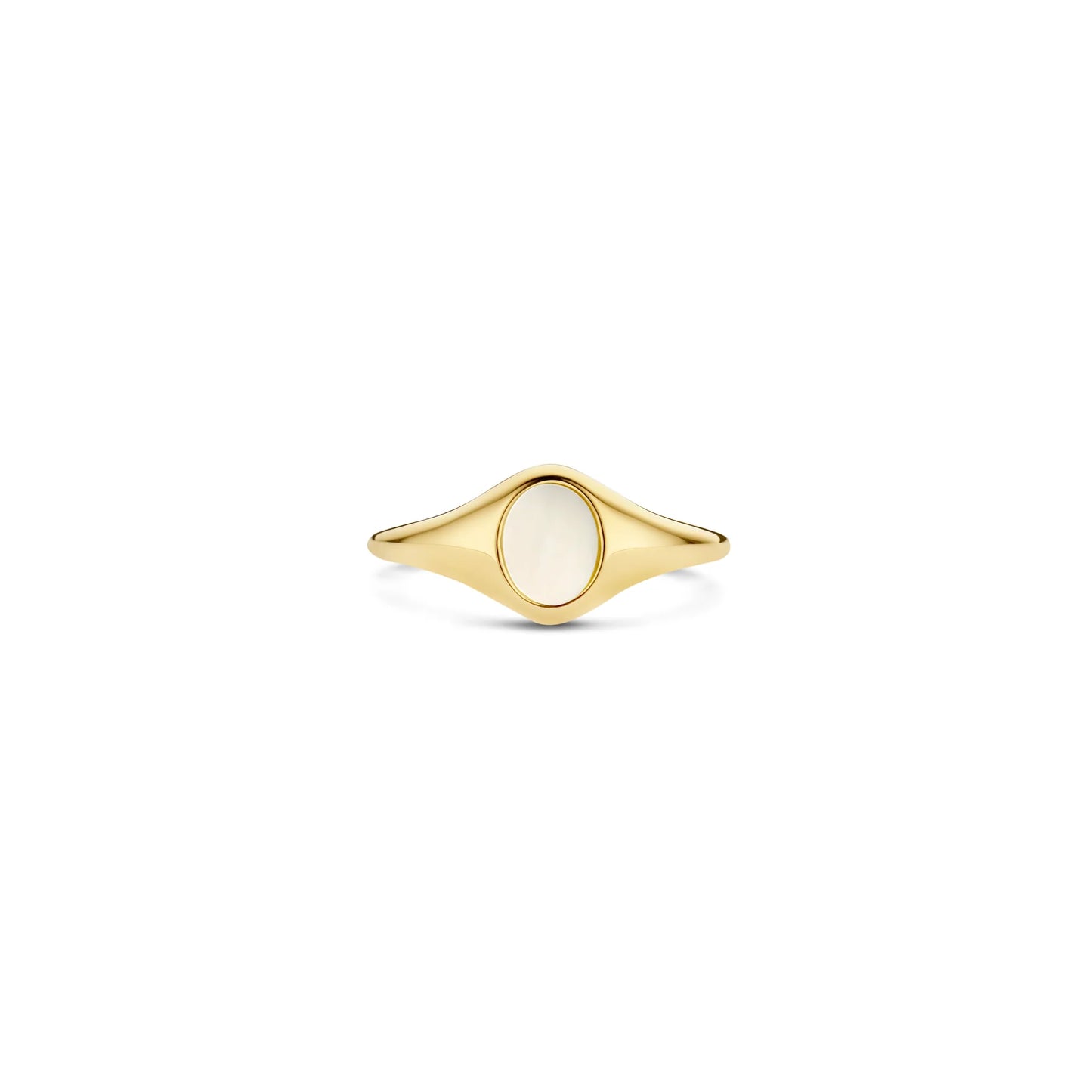 Blush zegelring met parelmoer