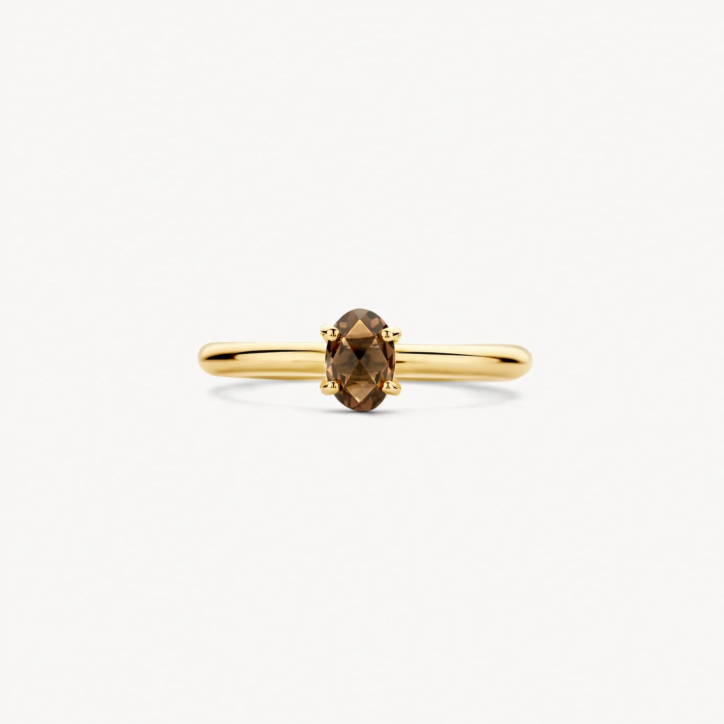 Blush ring met Rookkwarts