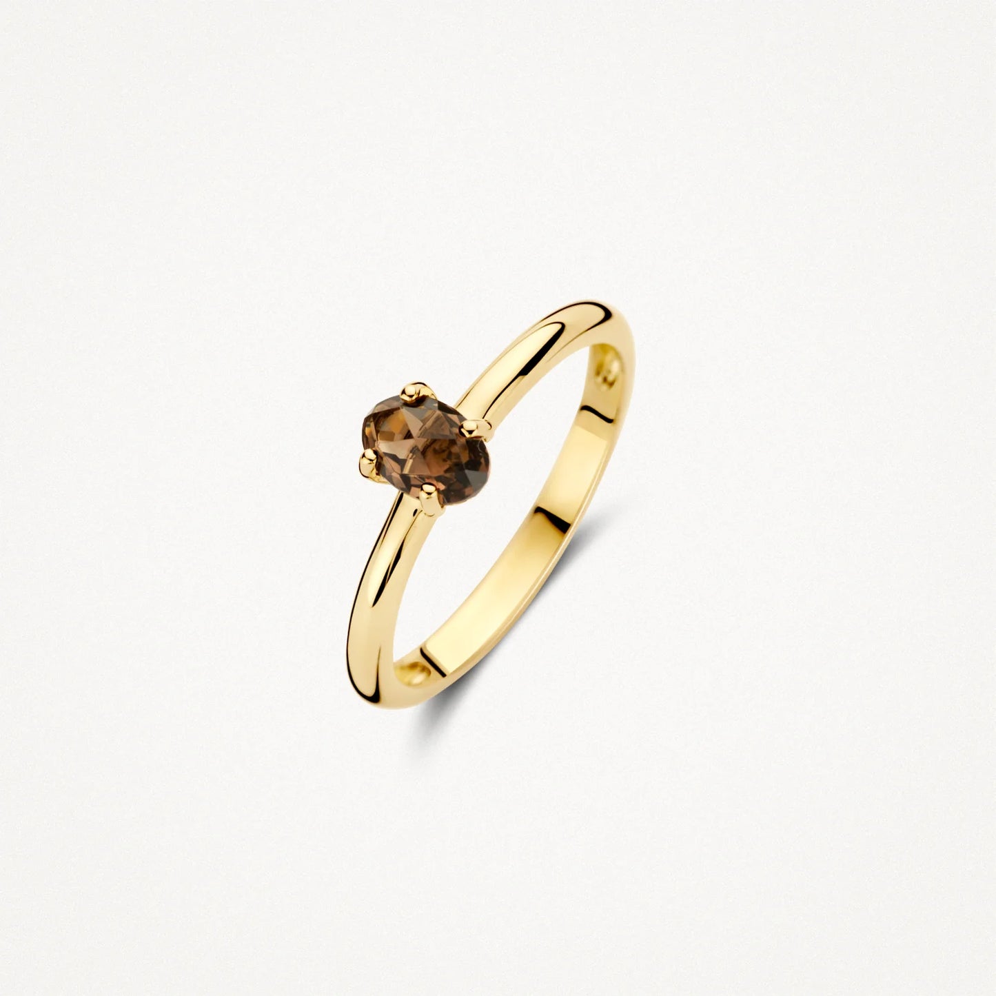 Blush ring met Rookkwarts