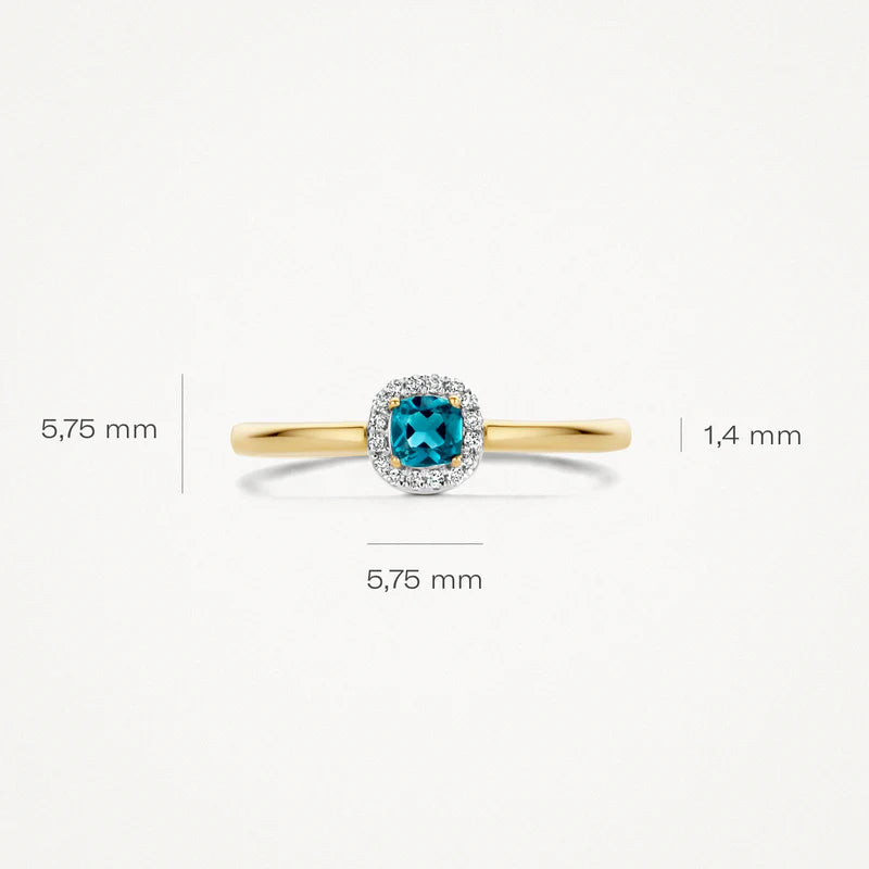 Blush ring met London Topaas
