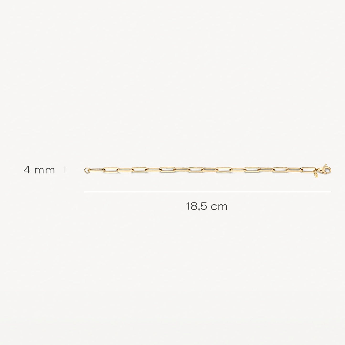 Blush geelgouden schakel armband
