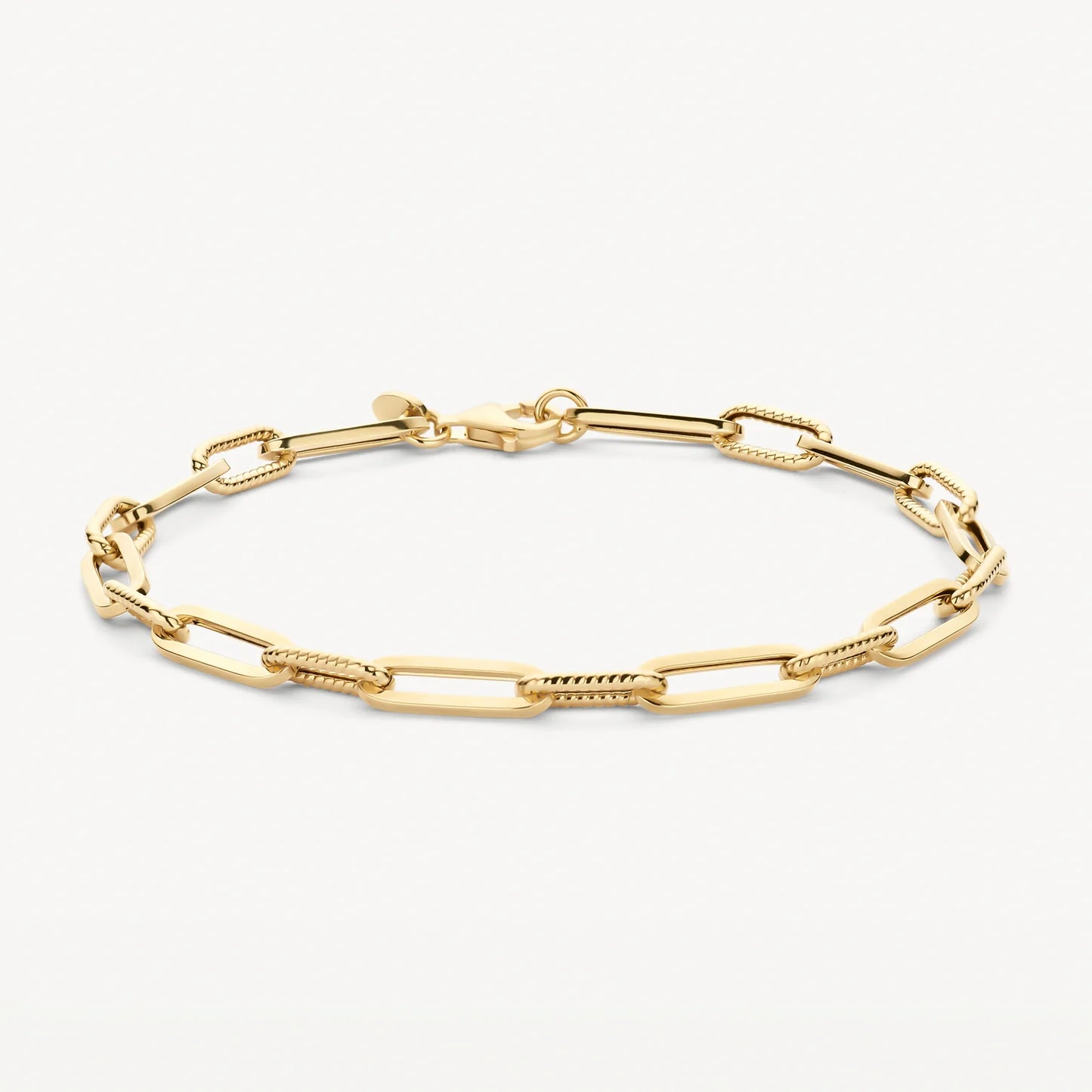Blush geelgouden schakel armband