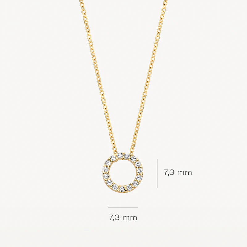 Blush collier met zirkonia