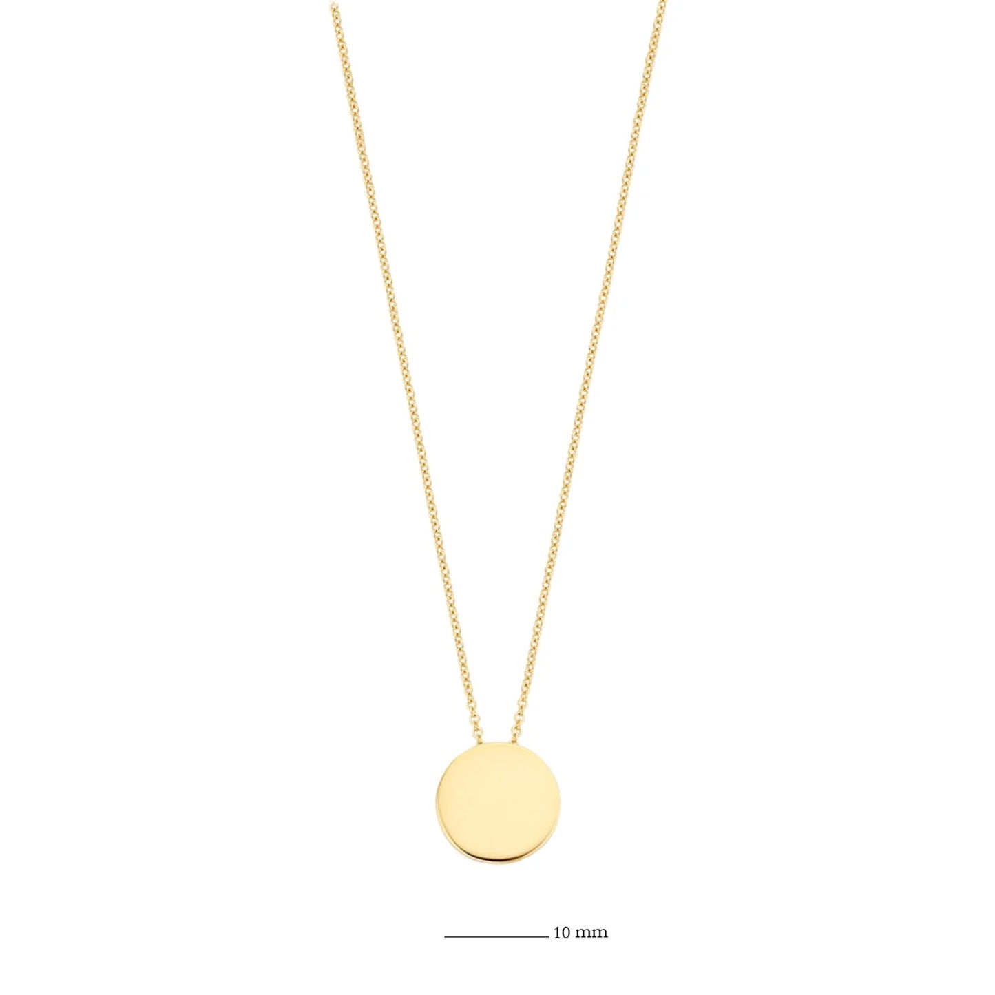 Blush geelgoud collier met graveerplaatje