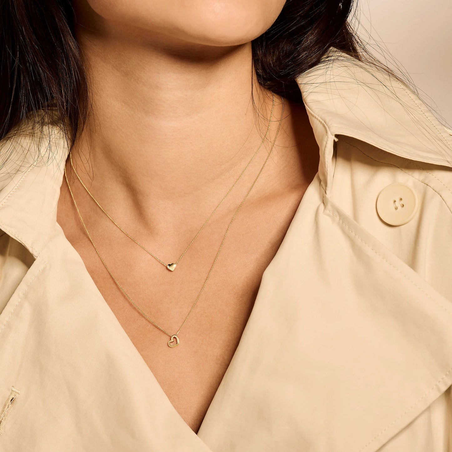 Blush geelgoud collier hartje