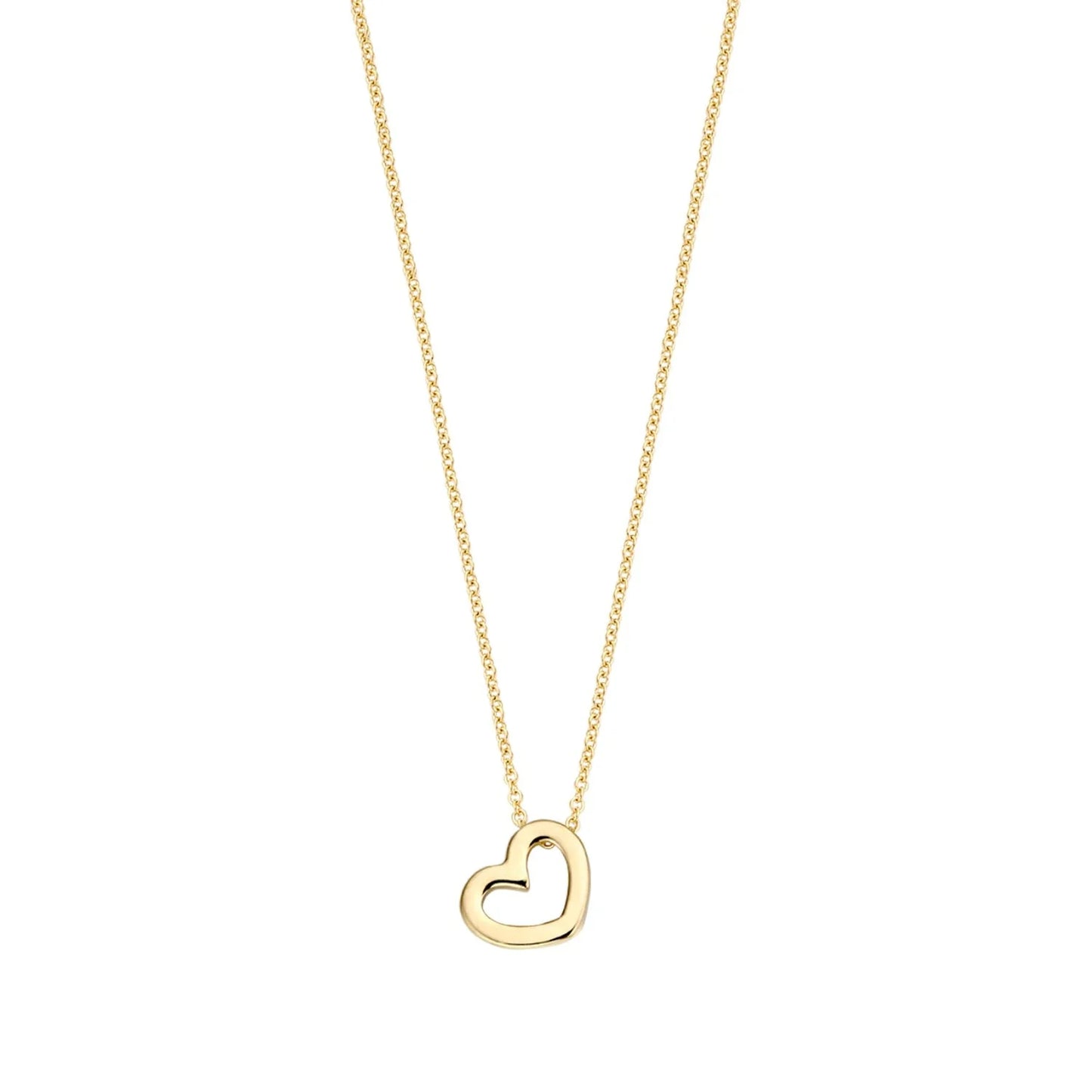Blush geelgoud collier hartje
