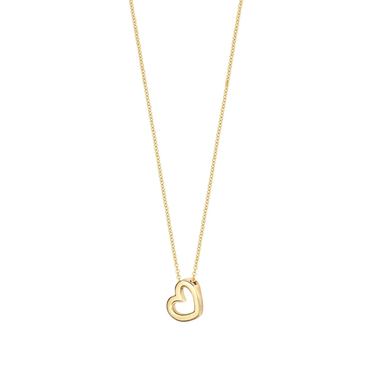 Blush geelgoud collier hartje