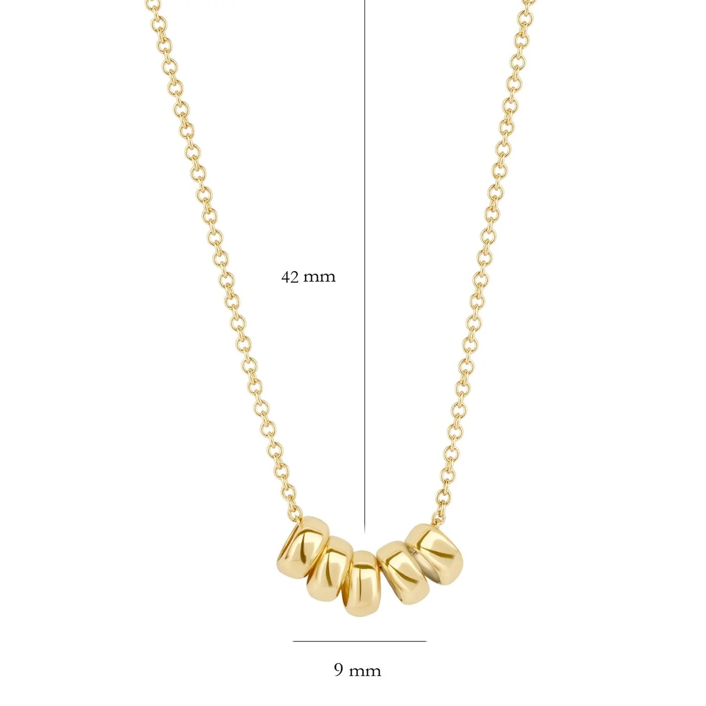 Blush geelgoud collier