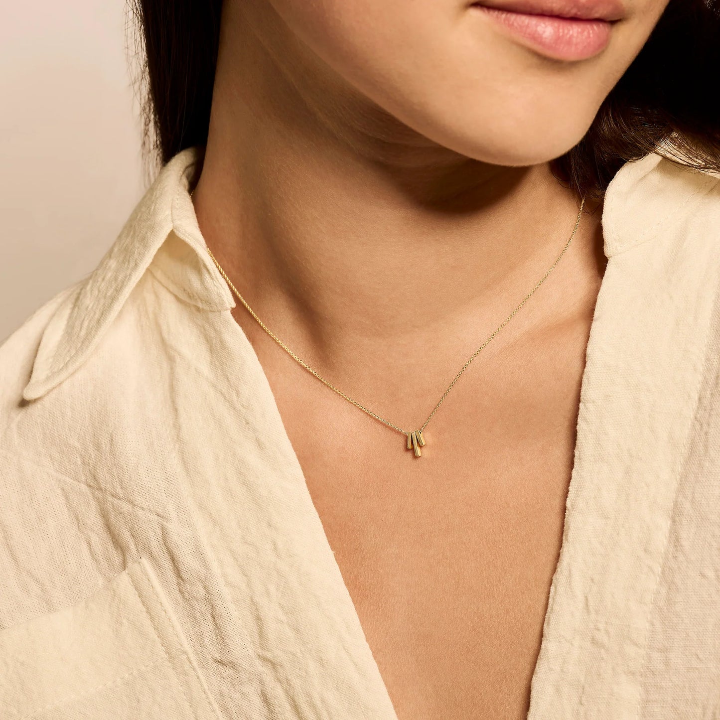 Blush geelgoud collier