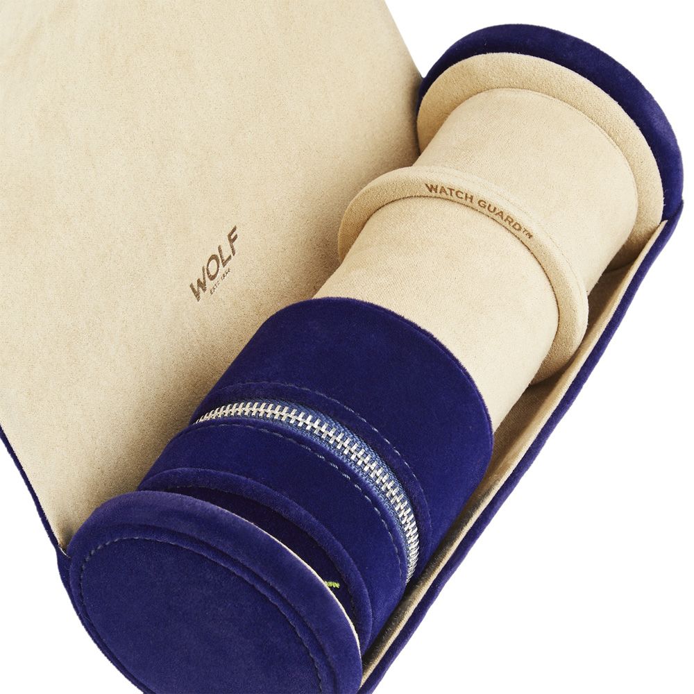 Wolf X Royal Asscher Double Watch Roll With Jewellery Storage