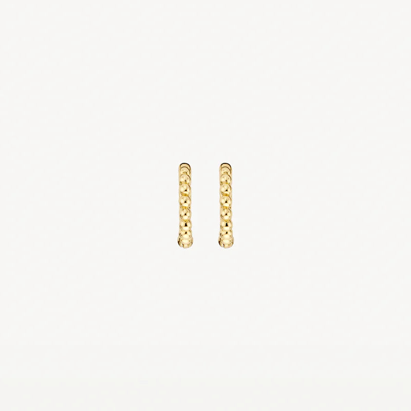 Blush geelgouden bolletjes creolen