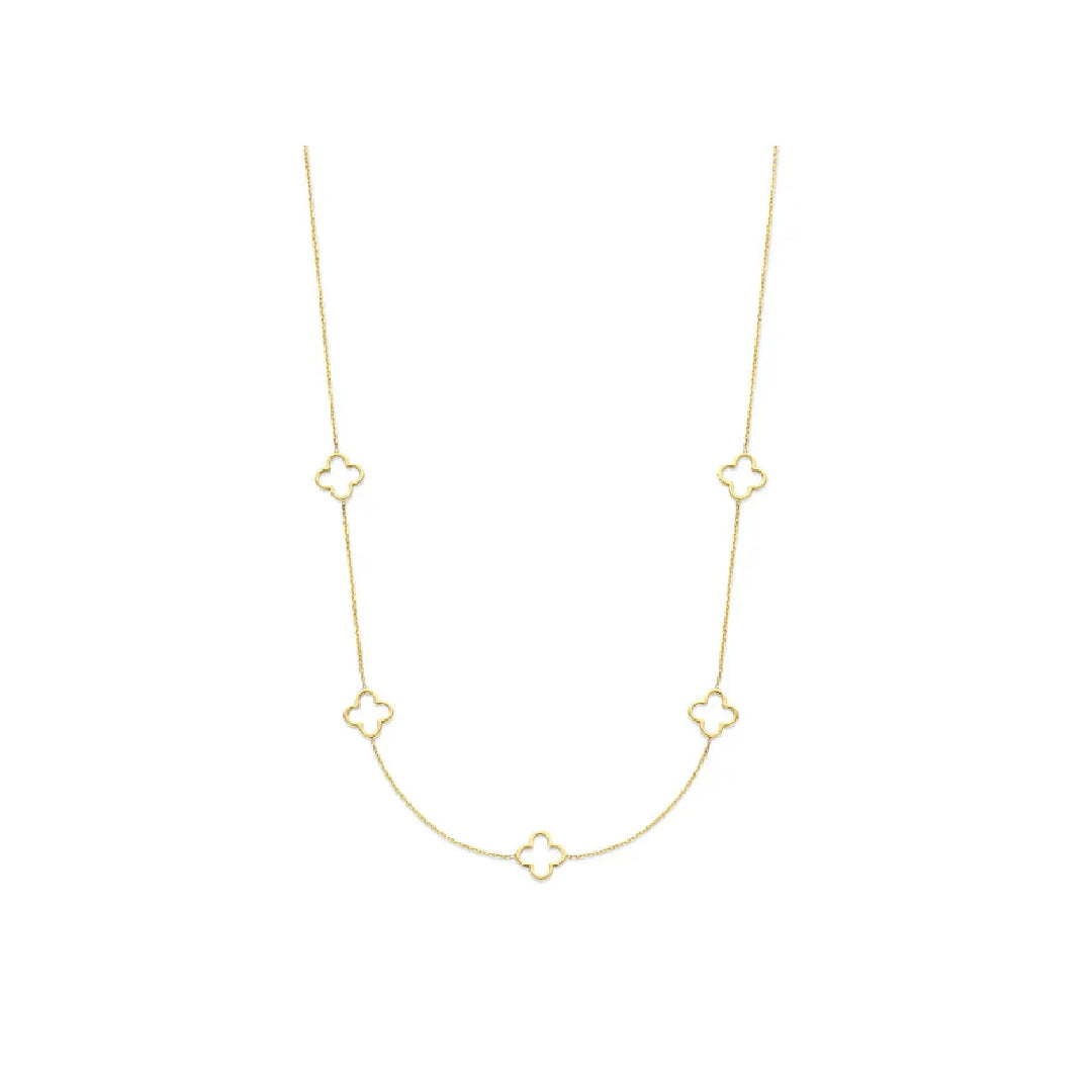 Just Franky Iconic Lucky Clover collier (5 Clovers)
