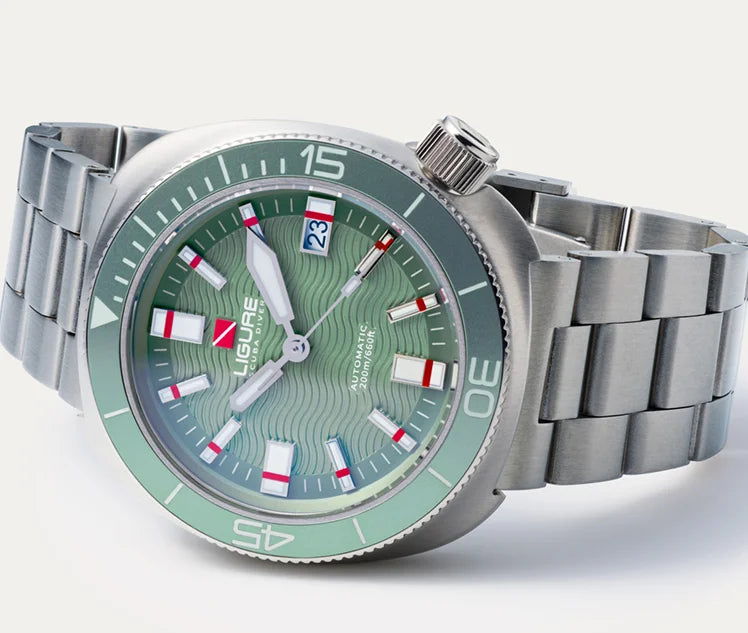 Ligure Tartaruga horloge Olive mint Oyster