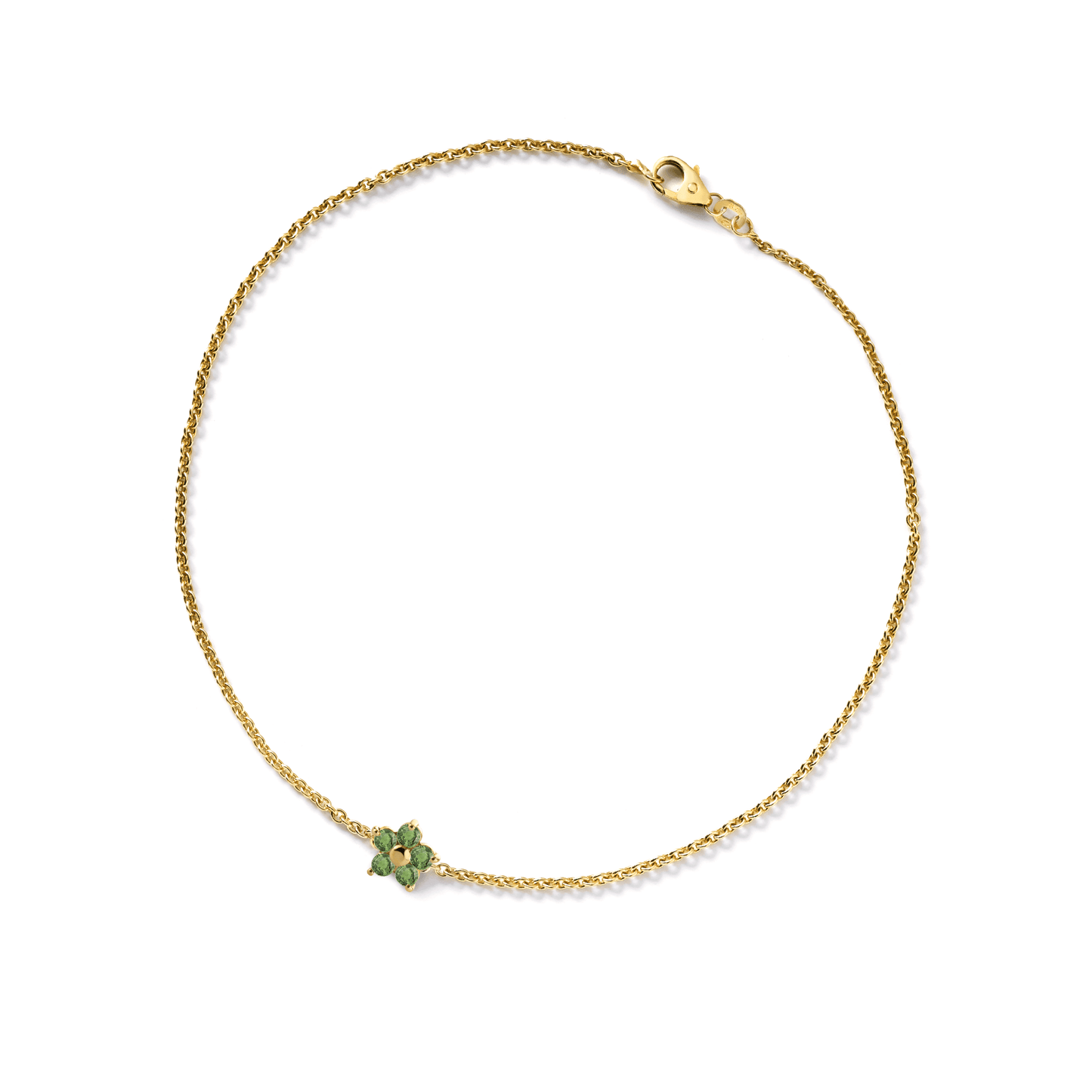 Miss Spring armband in full bloom Leaf groene saffier