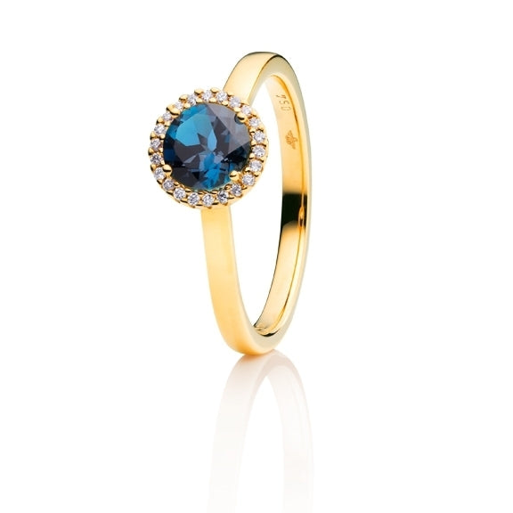 Capolavoro ring Espressivo met Topaz london blauw