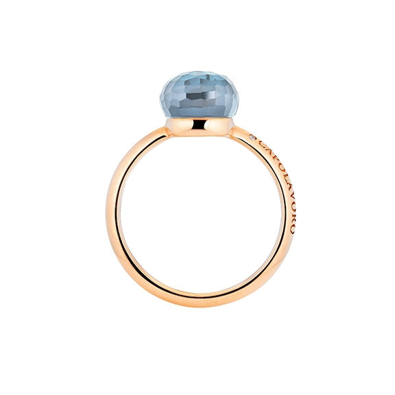 Capolavoro Happy holi ring met blauwe topaas