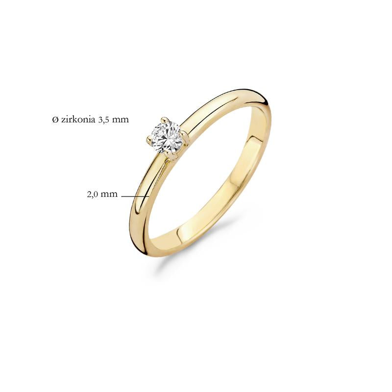 Blush ring met zirkonia