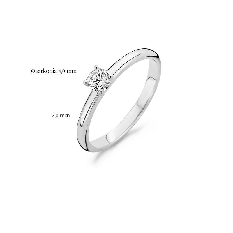 Blush ring met zirkonia