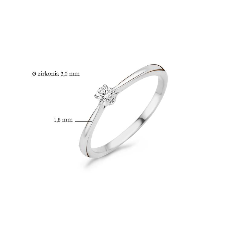 Blush ring met zirkonia