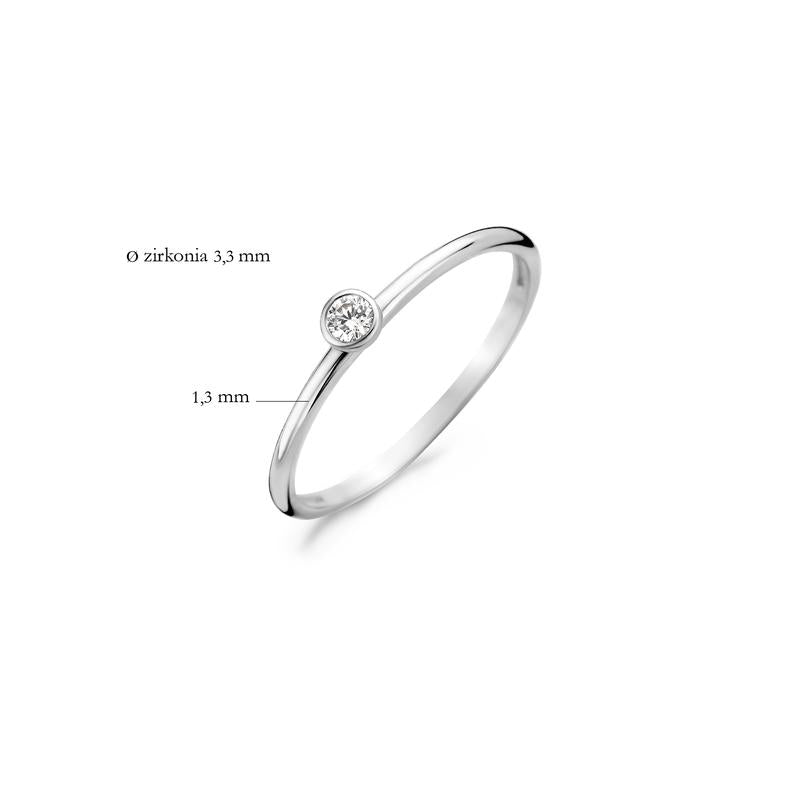 Blush ring met zirkonia