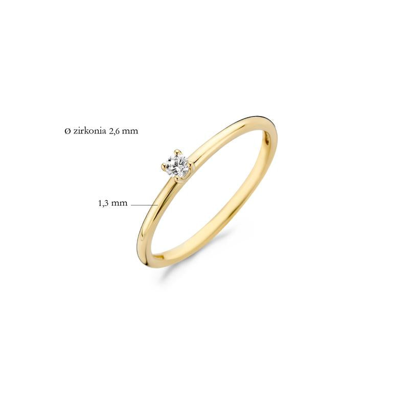 Blush ring met zirkonia