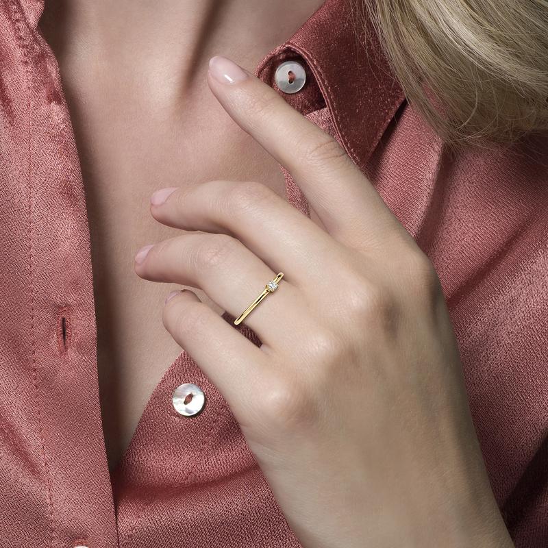 Blush ring met zirkonia
