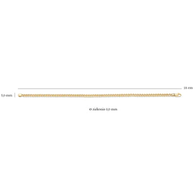 Blush geelgouden armband