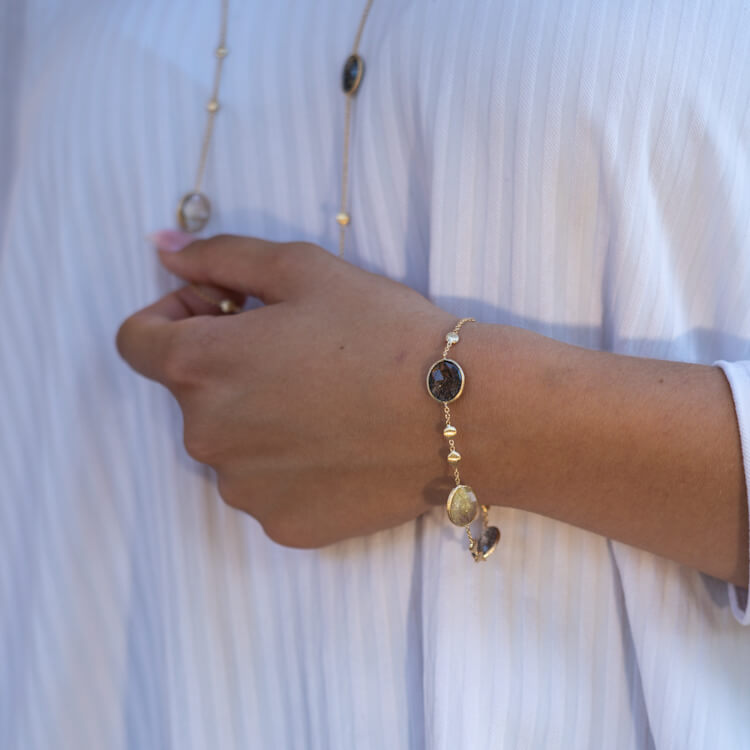 Elaine Firenze armband Rutielquartz