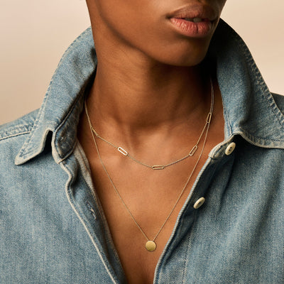 Blush geelgoud collier