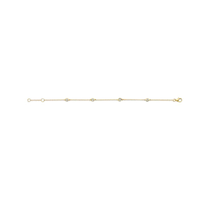 Blush geelgouden armband met zirkonia