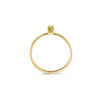 Blush ring met groene Peridot