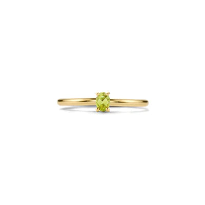 Blush ring met groene Peridot