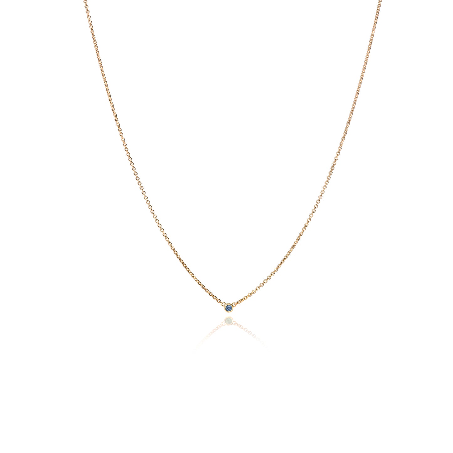 Miss Spring collier met blauwe saffier