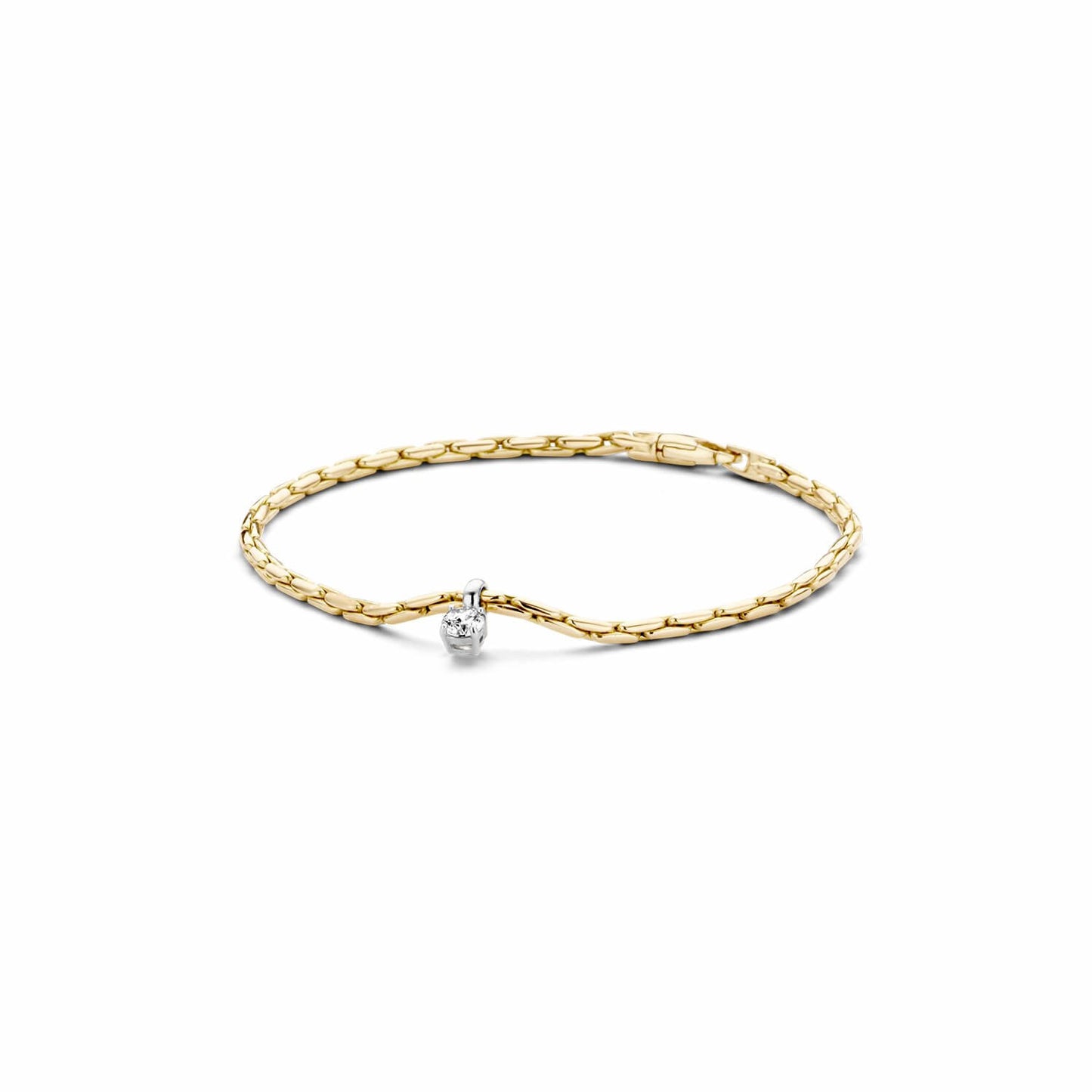 Blush geelgouden armband met zirkonia
