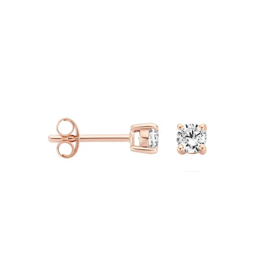Blush oorknoppen met Zirkonia