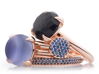 Bron Stardust ring met blauwe diamant