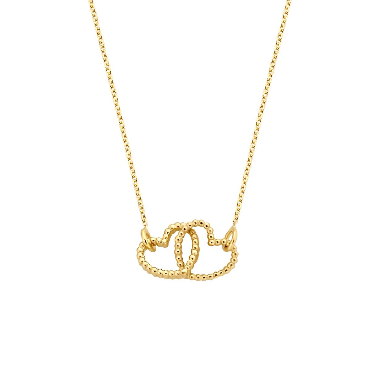 Just Franky Vintage Double Open Hearts collier