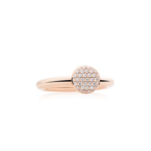 Bron stardust ring met witte diamant