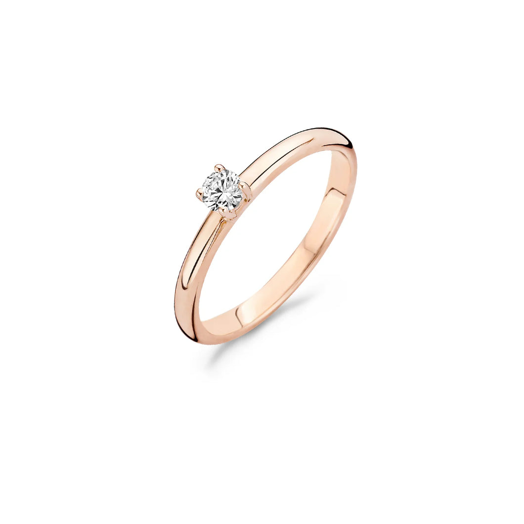 Blush ring met zirkonia