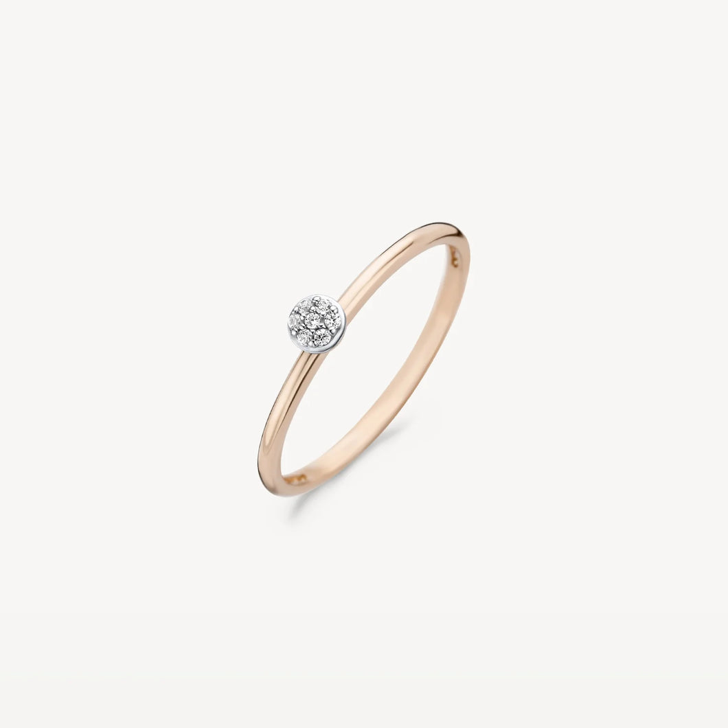 Blush ring met zirkonia