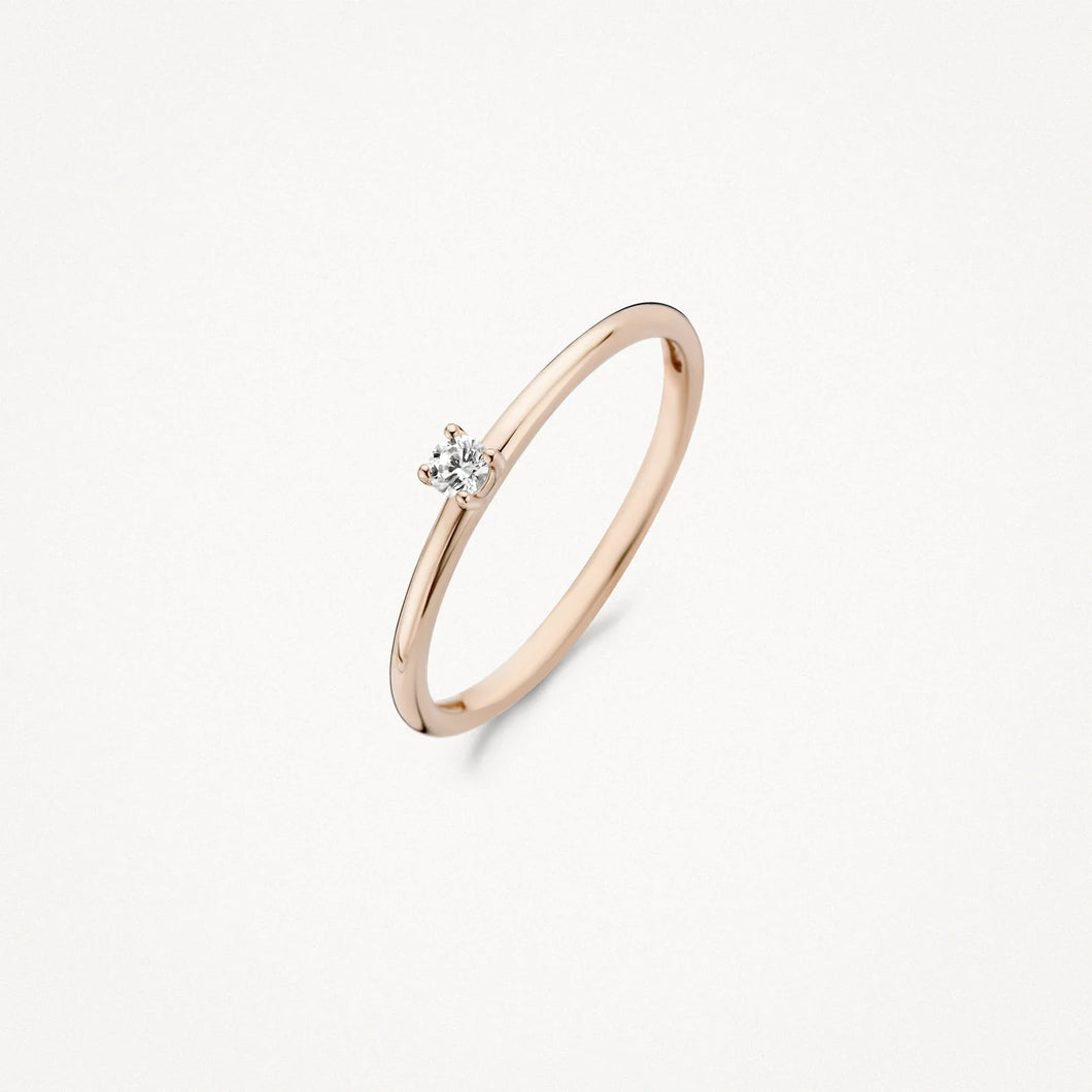Blush ring met zirkonia