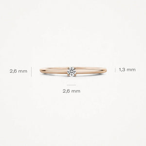 Blush ring met zirkonia