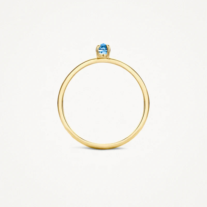 Blush ring blauwe Topaas