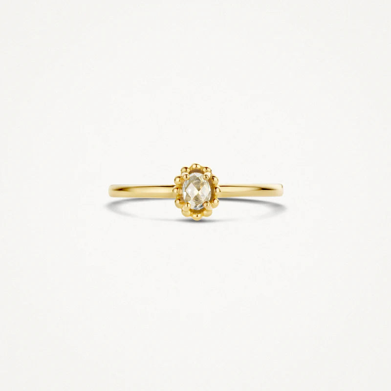 Blush ring met witte Topas