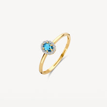 Afbeelding in Gallery-weergave laden, Blush ring blauwe topaas met zirkonia
