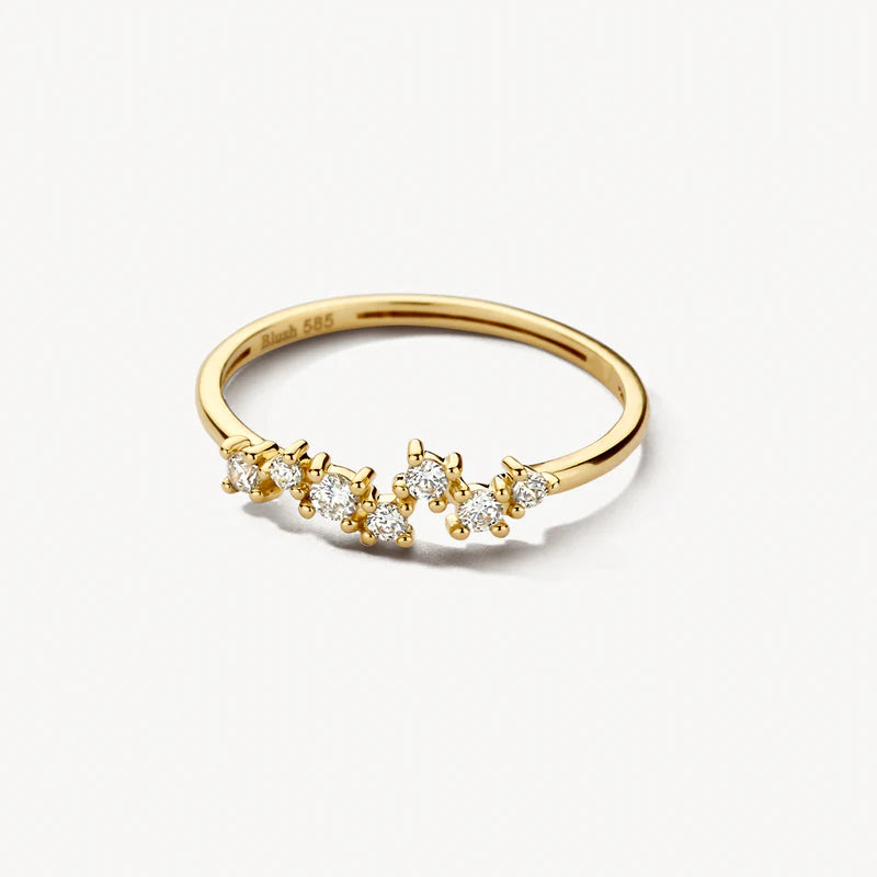 Blush ring met zirkonia