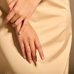 Blush solitaire ring