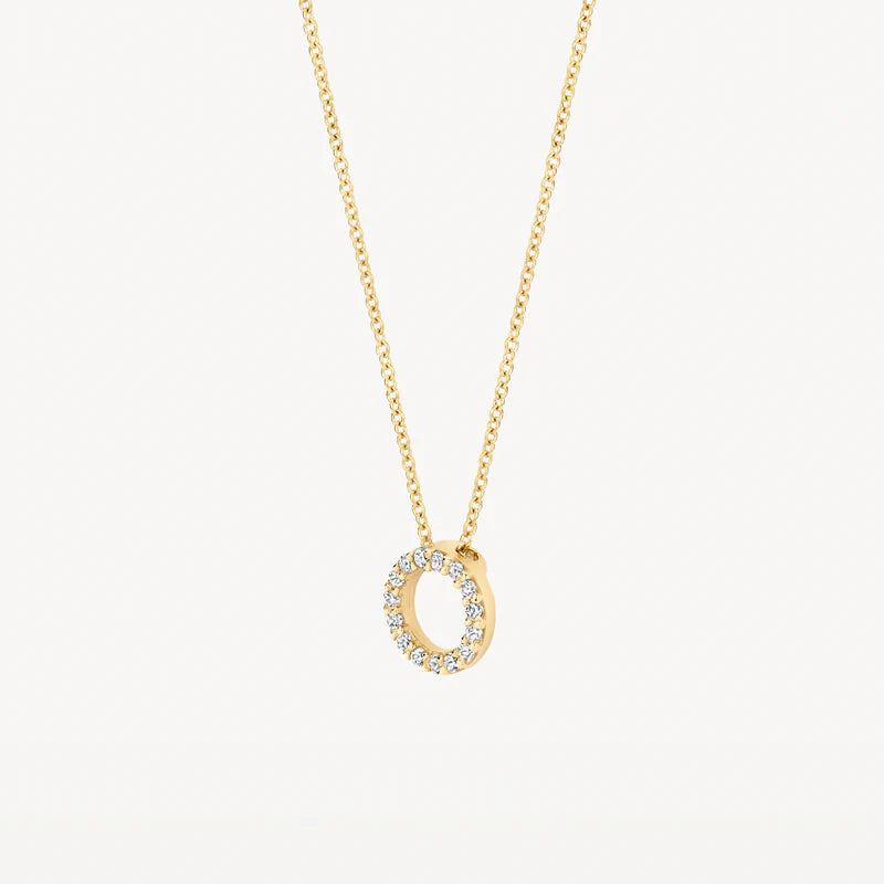 Blush collier met zirkonia